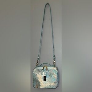 Brahmin Evie Serendipity Melbourne Blue & Cream Crossbody/Shoulder/Handbag NWOT